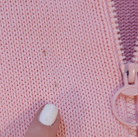Wet seal pink sweater hood zip L - Picture 7 of 7